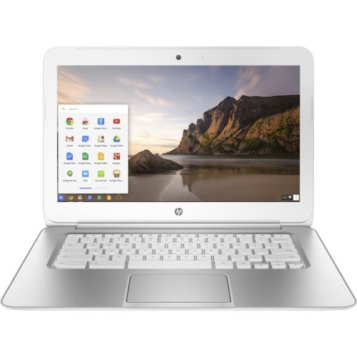 HP - 14" Chromebook - Intel Celeron - 2GB Memory - 16GB eMMC Flash Memory - Turbo Silver/Snow White-Front_Standard 
