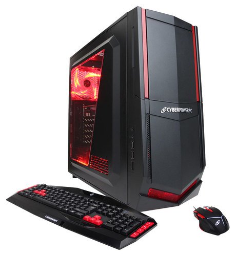  CyberPowerPC - Gamer Xtreme Desktop - Intel Core i3 - 8GB Memory - 1TB Hard Drive - Draco Black/Red