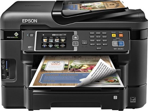  Epson - WorkForce WF-3640 Wireless All-In-One Printer - Black