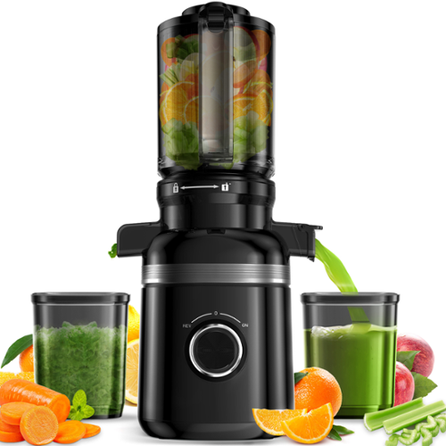 GlowWise - Cold Press Juicer Slow Masticating Juicer Machine for High Nutrient Yield Quiet Motor, Easy Clean , BPA-Free - Blank-Front_Standard 