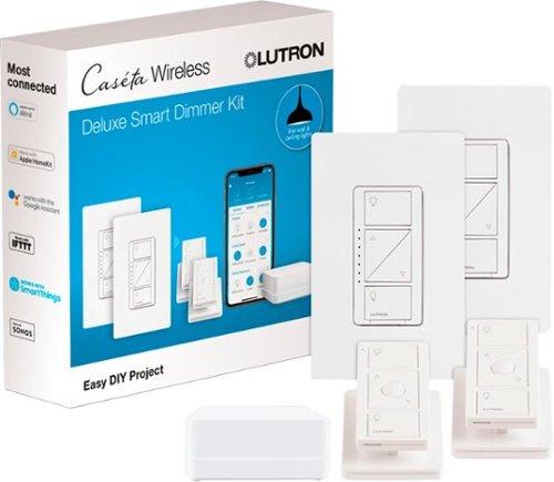Lutron - Caséta Wireless Smart Lighting Dimmer Switch (2-Pack) Starter Kit - White