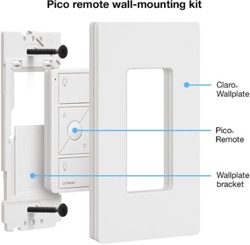 Lutron Caseta Wireless Pico Wallplate Bracket - Clear GLOBAL SHIPPING