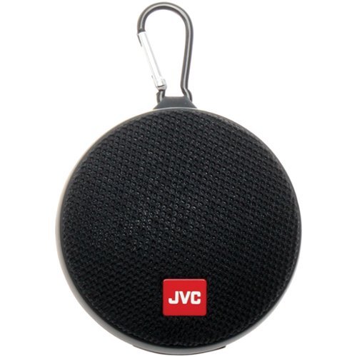 JVC - Portable Bluetooth Water-Resistant Speaker - Black-Front_Standard 