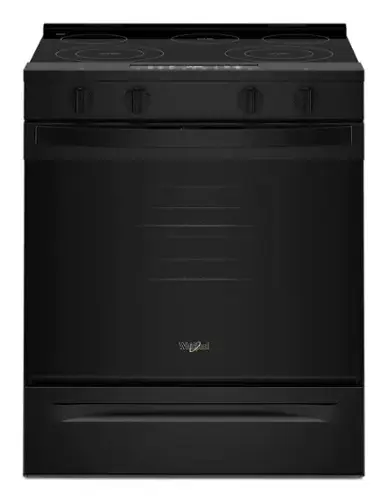 Front. Whirlpool - 5.3 Cu. Ft. Slide-In Electric Range with No Preheat and Slow Cook Modes - Black.