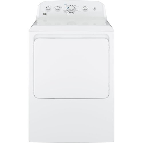 GE - 6.2 Cu. Ft. Electric Dryer - White on white