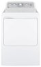 GE - 7.2 Cu. Ft. 4-Cycle High-Efficiency Gas Dryer - White on White with Silver-Front_Standard