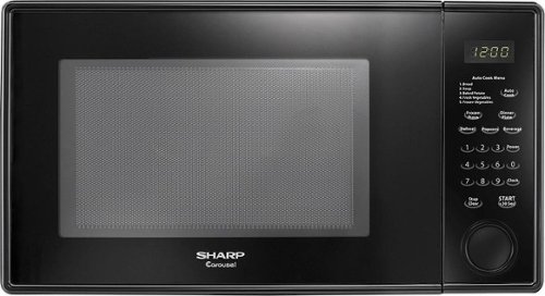  Sharp - 1.1 Cu. Ft. Mid-Size Microwave - Black