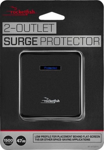 Rocketfish™ 2 Outlet Wall Tap 1500 Joules Surge Protector - Black WHERE TO BUY
