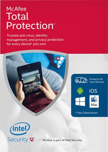  McAfee Total Protection 2016 (Unlimited Devices) (1-Year Subscription)