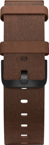  Leather Band for 20mm Pebble Time Round Smartwatches - Brown