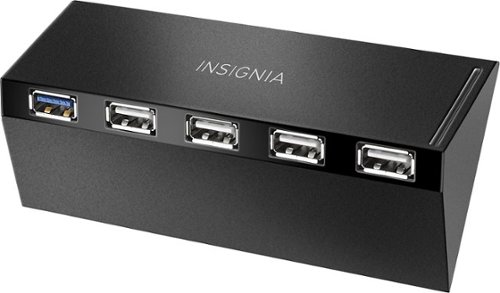  Insignia™ - 5-Port USB Hub for PlayStation 4 - Black