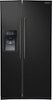 Samsung - 24.5 Cu. Ft. Side-by-Side Refrigerator with Thru-the-Door Ice and Water - Black-Front_Standard