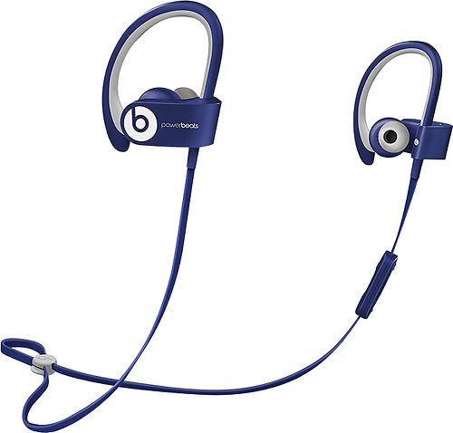  Beats - Geek Squad Certified Refurbished Powerbeats2 Wireless Earbud Headphones - Blue