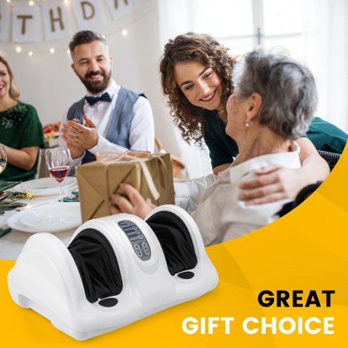 Costway Shiatsu Foot Massager Kneading and Rolling Leg Calf Ankle with Remote - White BUY IN EUROPE