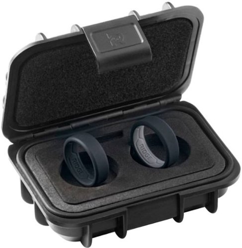 The Ridge Wallet 8MM SILICONE RING SET - Size 8 - Royal Black INTERNATIONAL SHIPPING
