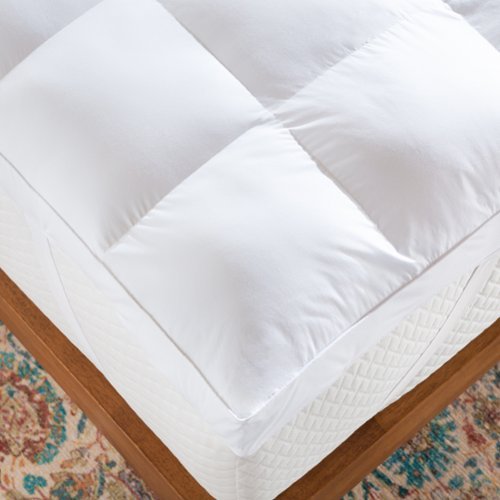 Linenspa Essentials - 3" Full Down Alternative Mattress Topper - White