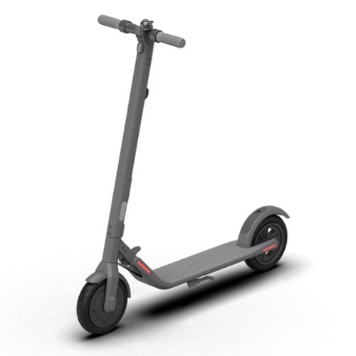 Segway - Ninebot E22 Electric Scooter w/13.7 miles Operating Range & 12.4 mph Max Speed - Dark Grey-Front_Standard 