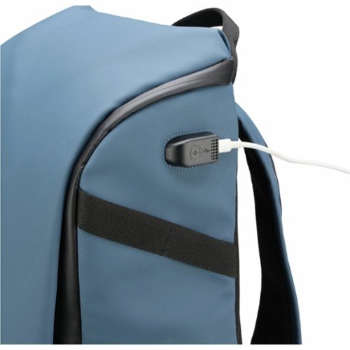 Swissdigital Design LAMONE L LED TSA-Friendly Water-Resistant Backpack With USB Charging Port  RFID Protection and Fits Up to 16″ Laptop - Dark Blue BUY IN QATAR