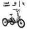 Lectric eBikes - XP Trike Foldable eBike (Max 50mi. Range/14mph Speed) + Cargo Pack, Support Seat, Suspension Seat Post, Elite Headlight - Graphite-Front_Standard