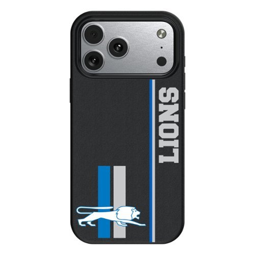 Keyscaper - NFL - Detroit Lions Throwback Logo iPhone Magnetic Bump Case - 16 Pro Max - Black-Front_Standard 