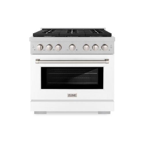 ZLINE - 36 in. Paramount Dual Fuel Range with6 Burners (SDRS-WM-36) - Satin Steel/Black Matte