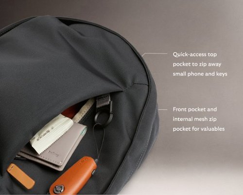 Bellroy Classic Backpack (Second Edition) - Slate - Black GLOBAL SHIPPING