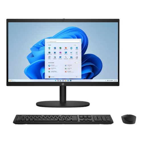 HP - Refurbished Excellent - 22-dg00 22" All-in-One Desktop Intel Pentium Silver J5040 8GB 128GB W11H - Black-Front_Standard 