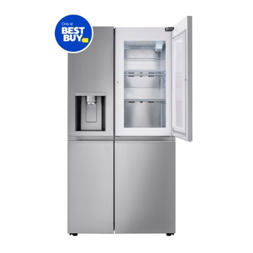 LG - 27.12 Cu. Ft. Door-in-Door Side-by-Side Refrigerator with SpacePlus Ice System - PrintProof Stainless Steel