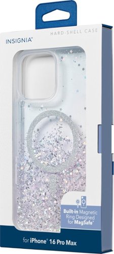 Insignia™ Hard-Shell Case with MagSafe for iPhone 16 Pro Max - Glitter BUY IN MIDDLE EAST