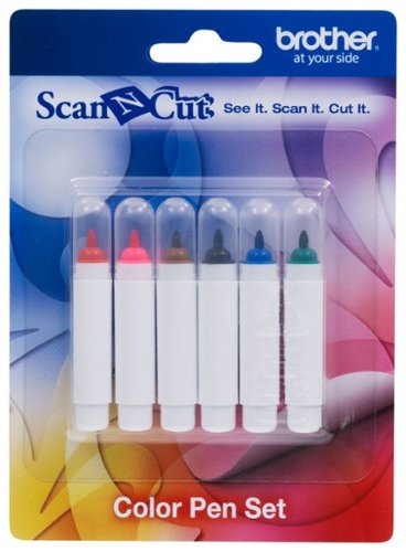 Image of Brother - ScanNCut Pens (6-Count) - Red/Pink/Brown/Black/Blue/Green