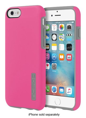  Incipio - DualPro Case for Apple® iPhone® 6 or 6s - Pink/Charcoal