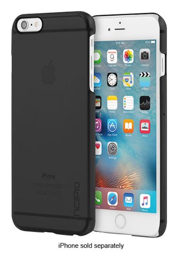 Incipio - feather Clear Case for Apple® iPhone® 6 Plus and 6s Plus - Black-Front_Standard 