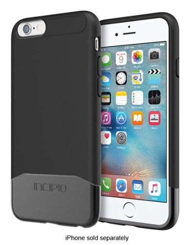 Incipio - EDGE Chrome Case for Apple® iPhone® 6 and 6s - Black-Front_Standard 