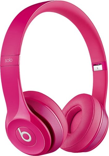  Geek Squad Certified Refurbished Beats Solo 2 On-Ear Headphones - Pink