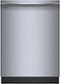 Bosch - 300 Series 24" Front Control Smart Built-In Tub Dishwasher with 3rd Rack and AquaStop Plus, 46 dBA - Stainless Steel-Front_Standard