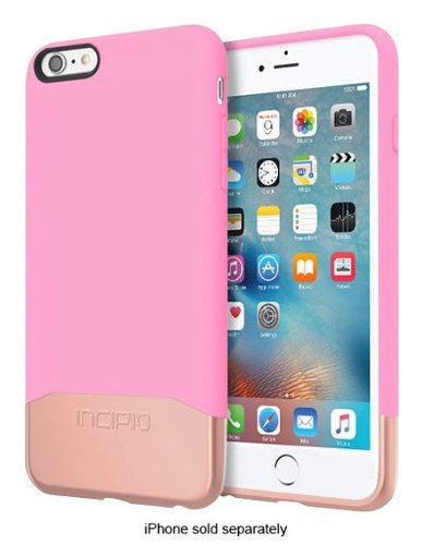 Incipio - EDGE Chrome Hard Shell Case for Apple® iPhone® 6 Plus and 6s Plus - Pink/Rose Gold-Front_Standard 