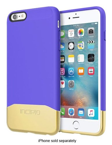 Incipio - EDGE Chrome Hard Shell Case for Apple® iPhone® 6 Plus and 6s Plus - Purple/Gold-Front_Standard 