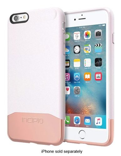 Incipio - EDGE Chrome Hard Shell Case for Apple® iPhone® 6 Plus and 6s Plus - Iridescent White/Rose Gold-Front_Standard 