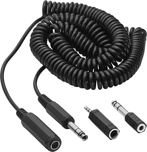  Insignia™ - 20' Headphone Extension Cable and Adapter Kit - Black