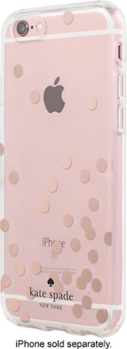  kate spade new york - Hard Shell Clear Case for Apple® iPhone® 6 and 6s - Rose Gold/Clear