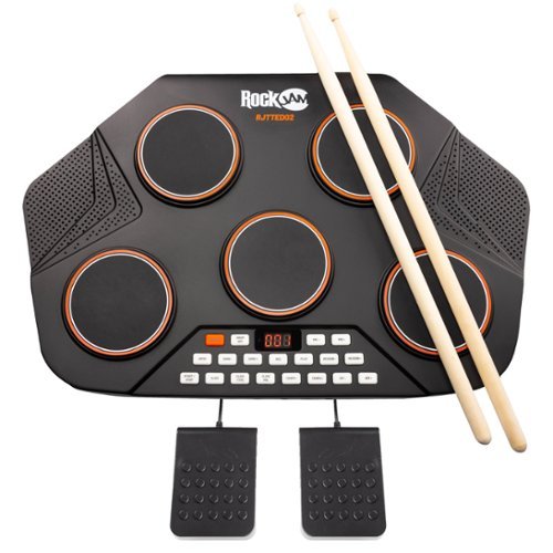 Rockjam Tabletop 5 Pad Electronic MIDI Drum Kit RJTTED02 - Best Buy