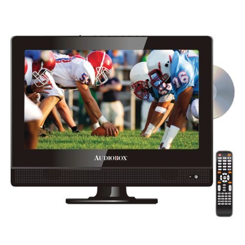 AudioBox - Tv-13d 13-in. 1366 X 768 Hd Widescreen Portable Tv/dvd Combo With Remote And Car Charger, Tv-13d - Black-Front_Standard 