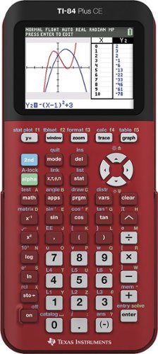 Texas Instruments - TI-84 Plus CE Graphing Calculator - Radical Red
