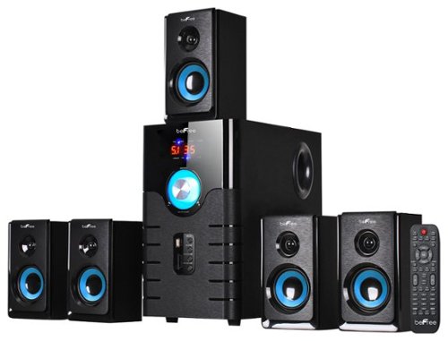beFree Sound - 5.1-Channel Bluetooth Speaker System - Black/Blue