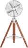 Insignia™ - 16” Retro Fan with Tripod Stand - Chrome/Black-Front_Standard