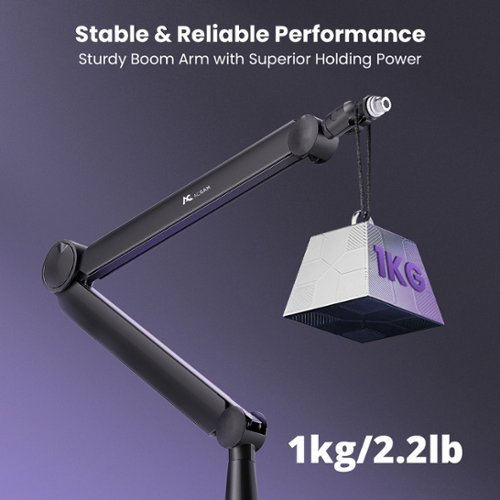 ACGAM Boom Arm Microphone Mic Stand with 3/8'' to 5/8'' Screw Adapter for Blue Yeti HyperX QuadCast Shure SM7B and other Mic BUY IN SINGAPORE