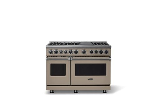 Viking - 48"W. 7.3 Cu. Ft. 7Series Self-Clean Dual Fuel 8 Burner Range/Griddle-Nantucket - Nantucket-Front_Standard 