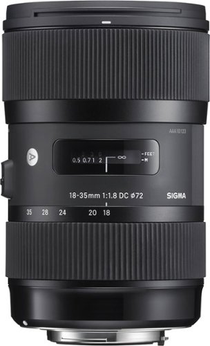 Sigma - 18-35mm f/1.8 DC HSM Art Standard Zoom Lens for Canon - Black