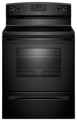 Amana - 4.8 Cu. Ft. Freestanding Electric Range - Black-Front_Standard 