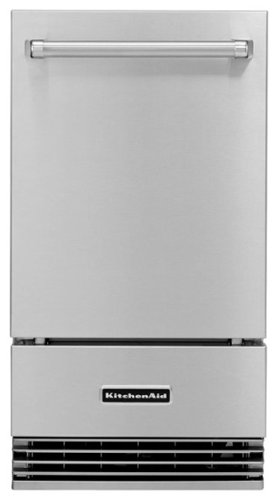 KitchenAid - 18" 50-Lb. Built-In Icemaker - Stainless steel